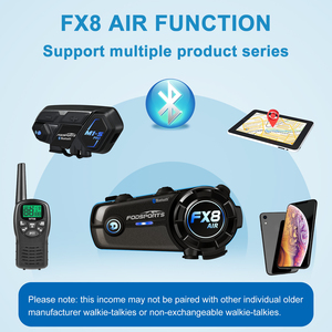 2 cái fodsports fx8 không khí Bluetooth Mũ bảo hiểm 4-6way 1000m xe máy phụ kiện Bluetooth xe máy liên lạc trong - Product Image 2