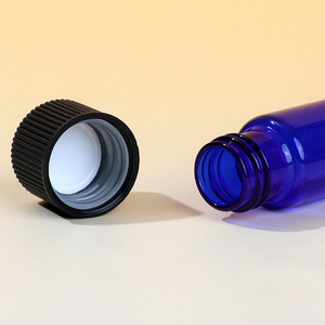 Tubes en verre <span class=keywords><strong>bleu</strong></span>/ambre de 115 mm résistants aux enfants - Bouchon blanc lisse CR - Prix usine (400 unités) - Product Image 3