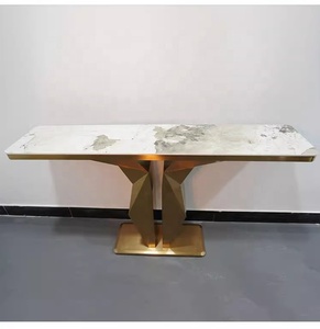 Mesas de consola estrechas de lujo modernas, muebles de <span class=keywords><strong>sala</strong></span> de estar, muestras de mesas de entrada doradas, <span class=keywords><strong>consolas</strong></span> - Product Image 4