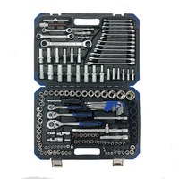 Juego de Herramientas Nuevo de Alta Calidad, 151 Piezas, Acabado Mate Níquel Perlado, Personalizable para Mecánica, Hogar, Reparación de Autos, Motocicletas y Bicicletas, Juego de Herramientas OEM