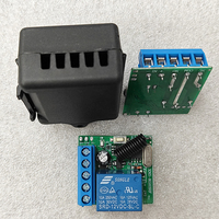 Relé de 12 V CC y 10 A, Interruptor de Control Remoto Inalámbrico RF de 1 Canal con Módulo Receptor de 433 MHz, Control Remoto LED
