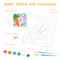 CHENISTORY Nouvelle peinture par numéros Art DIY Coloriage Peintures avec numéros Kits pour enfants Enfants 20x20 DIY Set