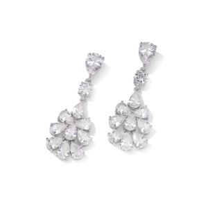 RAKOL EP2517 Leaf Cubic Zirconia Drop <b>Crystal</b> 2020 Silver Stud Earrings <b>Accessories</b> Women's Jewelry - Product Image 4