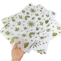 Rouleaux de papier cadeau fin personnalisés en gros ; Papier d'emballage floral de Noël personnalisé
