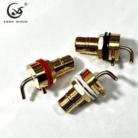 Connecteur RCA YIVO TEF en laiton plaqué or, entièrement en laiton, soudure directe sur circuit imprimé, prise coaxiale numérique pour DAC, tourne-disque, amplificateur