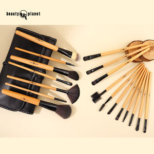 Ensemble de pinceaux de maquillage Beauty Plane 18 pièces, blush, marque privée, poils synthétiques de haute qualité, pinceau plat, pinceau éventail, pinceau pour les yeux, pinceau pour le fond de teint - Product Image 3