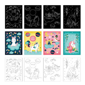 Kinder DIY kreative Farbe Kratzer Malerei benutzer definierte Zeichnung Regenbogen Magie Graffiti Kratz papier Kunst Set für Kinder - Product Image 4