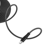 Kabel Data pengisi daya USB tipe-c, USB-A Universal magnetik USB-C 60W 3A jaket nilon pengisian cepat garansi 12 bulan untuk earphone