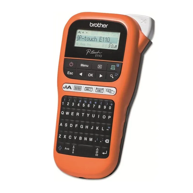 Broer PT-E110 Etikettenmaker, P-Touch Elektricien Labelprinter, Handheld, Qwerty-Toetsenbord, Voor 6/9/12Mm Label