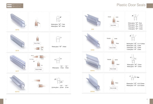 GUIDA 716064 Weather Stripping Flexible Clear Aluminum Shower Room Plastic Door Bottom/Corner <strong>Seal</strong> <strong>Brush</strong> Adhesive Sealing <strong>Strip</strong> - Product Image 6