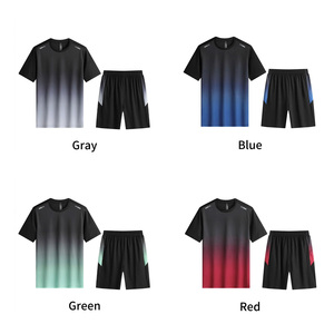 <span class=keywords><strong>Conjunto</strong></span> de Camisetas Deportivas Transpirables de Secado Rápido con Logotipo Personalizado para <span class=keywords><strong>Hombre</strong></span>, <span class=keywords><strong>Conjunto</strong></span> de Pantalones Cortos Deportivos Elásticos Ligeros - Product Image 3