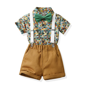 Ensemble de shorts et de chemises en coton imprimé pour garçons en bas âge, de 0 à 6 ans, vêtements pour enfants - Product Image 3