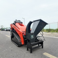 Vente directe usine : Mini-chargeuse compacte V1000 avec chenilles en caoutchouc, certifiée CE et EPA, et godet frontal