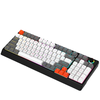 Clavier mécanique optique filaire OEM ODM 88 touches avec interrupteur à bouton rotatif pour échange à chaud pour les fabricants en gros