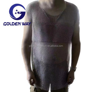 फैशन बॉडी मेटल ज्वेलरी स्टेनलेस स्टील <span class=keywords><strong>304</strong></span> 316 रिंग मेल महिला निहित चेनमेल कवच जंपसूट/टी-शर्ट - Product Image 4