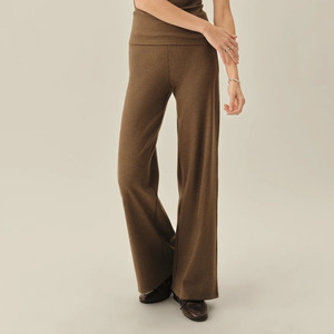 Women's High Waist Wide Leg <b>Wool</b> Trousers Solid Color Anti-Wrinkle Full Length Loose Fit Women's <b>Pants</b> Minimalist Style - Product Image 5