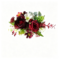 Rangkaian Mawar Burgundy Buatan Tangan Kepala Mawar Merah Buatan Tangan DIY Boutonniere Corsage Pergelangan Tangan Gaya Eropa Hari Ibu Wisuda
