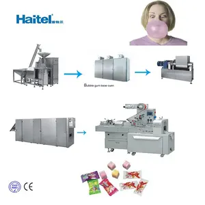 Full Automatic Mini Stick Bubble Chewing Gum Production Line Machine With Pillow Packing