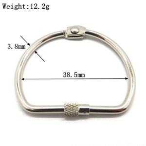 EWANG Iron 1.5 Inch Fabric Storage Book Ring D Shape Washi Tape Storage Ring - Product Image 2