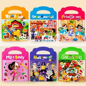 Regalo de Vacaciones Sin Estrés para Niños y Niñas, Juguete Creativo Portátil Esencial para Viajes, Fantásticas Pegatinas de Gel Reutilizables para Niños - Product Image 1