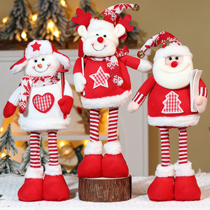 Bambola elastica natalizia transfrontaliera, statuetta di Babbo Natale, ornamento in tessuto lavorato a maglia stile cartone animato, bambola cinese a forma di vecchio, pupazzo di neve, <span class=keywords><strong>alce</strong></span> - Product Image 1