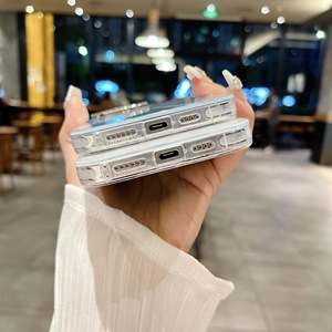 Stile coreano nuovo design Girly increspatura acqua <span class=keywords><strong>bianca</strong></span> custodia per telefono per <span class=keywords><strong>iPhone</strong></span> 17 16 15 14 13 12 <span class=keywords><strong>11</strong></span> Pro Max Carcasa De Celulares - Product Image 6