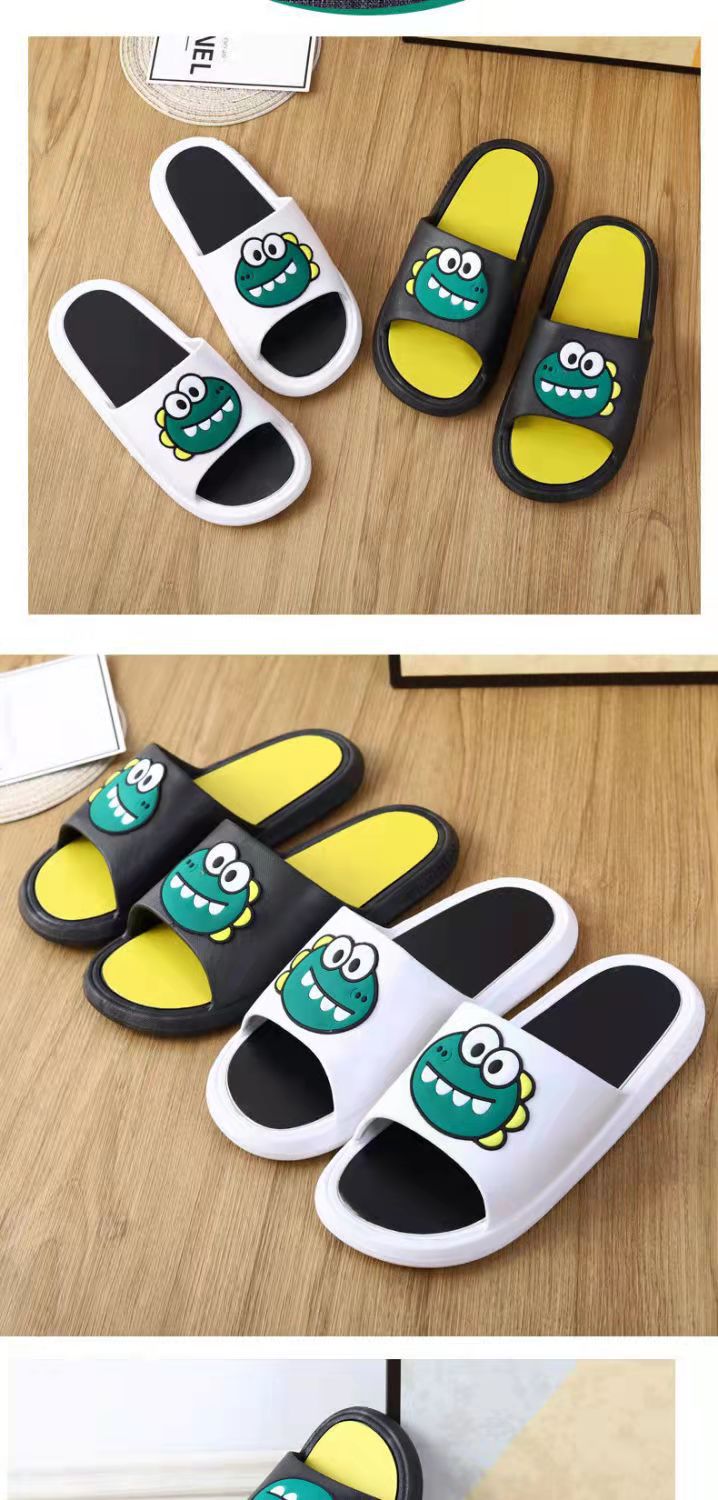 Cartoon Home Indoor Anti-slip Soft Bottom Bath Slippers Women Men EVA PVC Slides Shoes