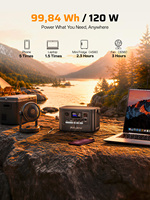 Nano120 Batterie de 99,84 Wh, station d'alimentation portable pour l'extérieur, chargeur solaire, générateur, batterie externe Lifepo4