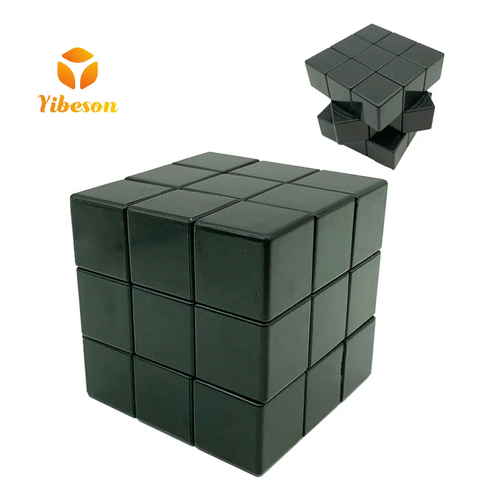 Wholesale Cheap Toy Client Own OEM Printing 5.7cm Right Angle Black Blank Custom 3x3 Magic Cube