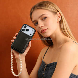 Sinco เคสโทรศัพท์แบบคาดตัวหนังแท้ดีไซน์ใหม่2026พร้อมกระเป๋าสตางค์สำหรับ <span class=keywords><strong>iPhone</strong></span> 15 17 <span class=keywords><strong>PRO</strong></span> <span class=keywords><strong>MAX</strong></span> - Product Image 2