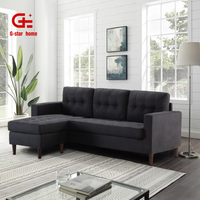 Luxuriöses Chesterfield L-förmiges Ecksofa-Set für Apartment- und Hotel-Wohnzimmer Modulares Stoffsofa