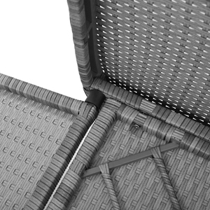 Modern <b>Outdoor</b> <b>Rattan</b> Two-person Combination Coffee Table Adjustable for Courtyard Swimming Pool Balcony Portable Eco-Friendly - Product Image 6