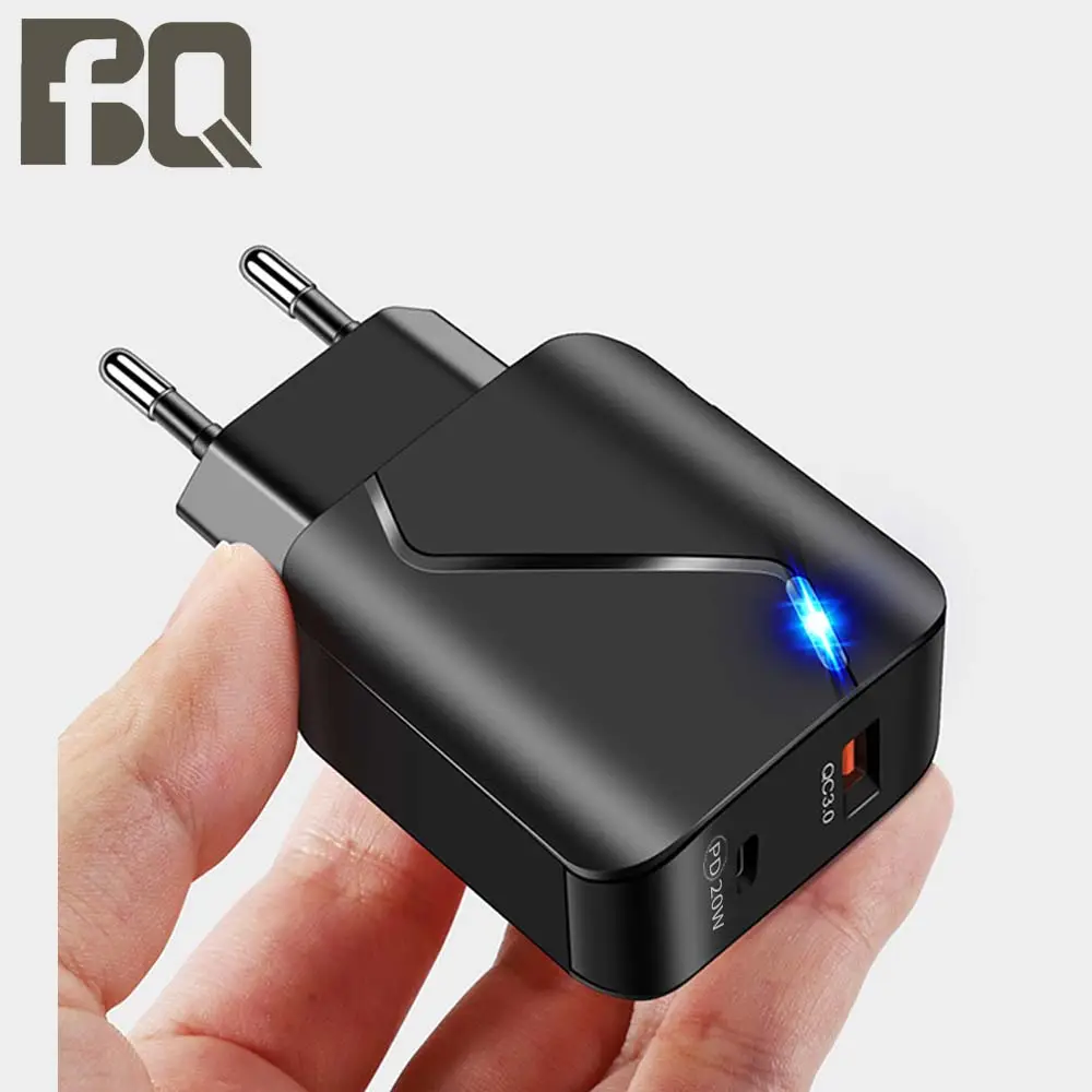 Travel Quick Charger QC 3.0 2 USB Ports For iPhone Samsung Xiaomi Huawei Tablet Smart Phone LED Lighting Travel Charger Adapter