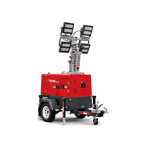 Tour d'éclairage LED diesel 48V DC robuste toutes saisons avec mât hydraulique de 9m pour la construction, l'exploitation minière et les flottes de location