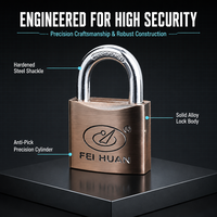 Factory Price OEM Durable Weatherproof Iron Padlock High Security Anti-Rust Keyed Lock for Garden Shed Warehouse