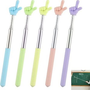 Pointer guru dapat ditarik, 1 buah | Dapat disesuaikan, teleskopik Mini | Perlengkapan Kelas | Guru SD dan taman kanak-kanak - Product Image 1