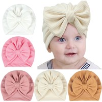 Diadema para Bebés Niñas, Color Sólido, con Lazo, Gorro para Recién Nacidos, Turbante para Accesorios para el Cabello