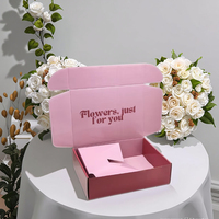 Boîte de livraison de fleurs longue et grande personnalisée, boîte d'emballage en papier cadeau, boîte en carton ondulé pour bouquets de fleurs