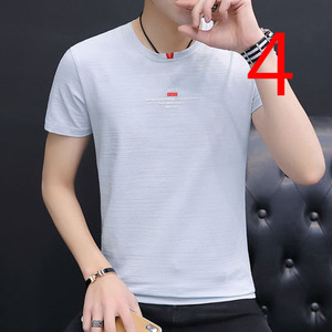 เสื้อยืดมีปกพอร์ตลม7551ฤดูร้อนทรงสลิมเวอร์ชันเกาหลีเทรนด์สีล้วนชั้นนำสำหรับผู้ชายมีความเห็นอกเห็นใจ - Product Image 4