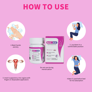 Supositorios de Limpieza <span class=keywords><strong>Vaginal</strong></span> con Ácido Bórico Orgánico, Marca Privada al por Mayor, Detox Yoni, Tratamiento Efectivo <span class=keywords><strong>para</strong></span> Infecciones por Hongos y Vaginosis Bacteriana, 30 Unidades - Product Image 6