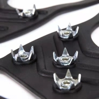 Pince antidérapante Spike-Pinces en acier inoxydable en silicone Pointes de chaussures-pour la neige glacée, la randonnée hivernale Escalade Pêche sur glace