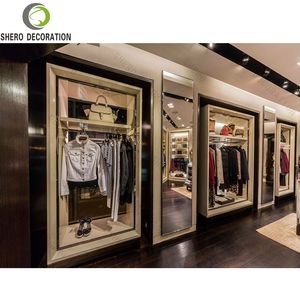 Tienda de ropa de hombre Estilo Vintage diseño moderno tienda de ropa de hombre vitrina lujosa ropa soportes de exhibición para la decoración de la tienda - Product Image 2