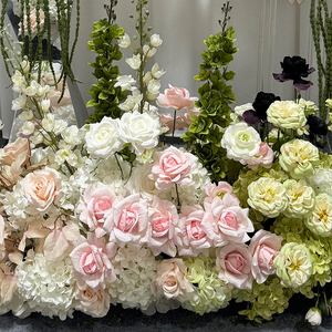 Conjunto de Flores Artificiales para Boda en Tonos Rosa Pálido y Verde, Decoración Floral para Arco de Ceremonia y Pasillo - Product Image 2