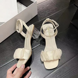 Sandales à talon carré de 5 cm pour femme, talon épais moyen, livraison directe - Product Image 4