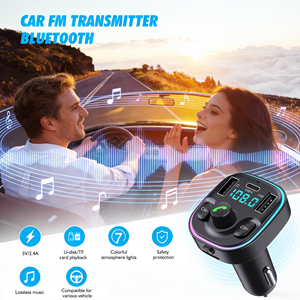 Trasmettitore FM Portatile per Auto 5.0 con Doppia Porta USB, Caricatore Rapido, Lettore <span class=keywords><strong>MP3</strong></span>, Chiamate Vivavoce, Slot TFCard, Garanzia 1 Anno - Product Image 2