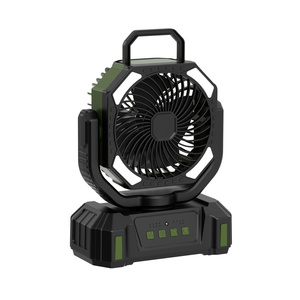 Ventilateur portable multifonctionnel à énergie solaire 20000mAh rechargeable USB avec batterie externe LED, télécommande, pour usage extérieur, camping - Product Image 4