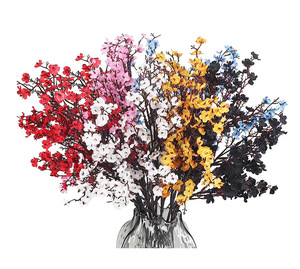LUYI - Ramo de 5 Ramas de <span class=keywords><strong>Chimonanthus</strong></span> (Gimonica) de Seda Artificial para Boda, Decoración del Hogar y Arreglos Florales - Product Image 1