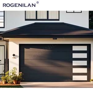 <span class=keywords><strong>Porte</strong></span> <span class=keywords><strong>de</strong></span> <span class=keywords><strong>garage</strong></span> <span class=keywords><strong>sectionnelle</strong></span> en alliage d'aluminium noir personnalisée Rogenilan à moteur avec imposte en verre en option Portes <span class=keywords><strong>de</strong></span> <span class=keywords><strong>garage</strong></span> sectionnelles - Product Image 4