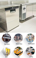 Lave-vaisselle professionnel compact à installation sous comptoir, entièrement automatique, autonome pour bar