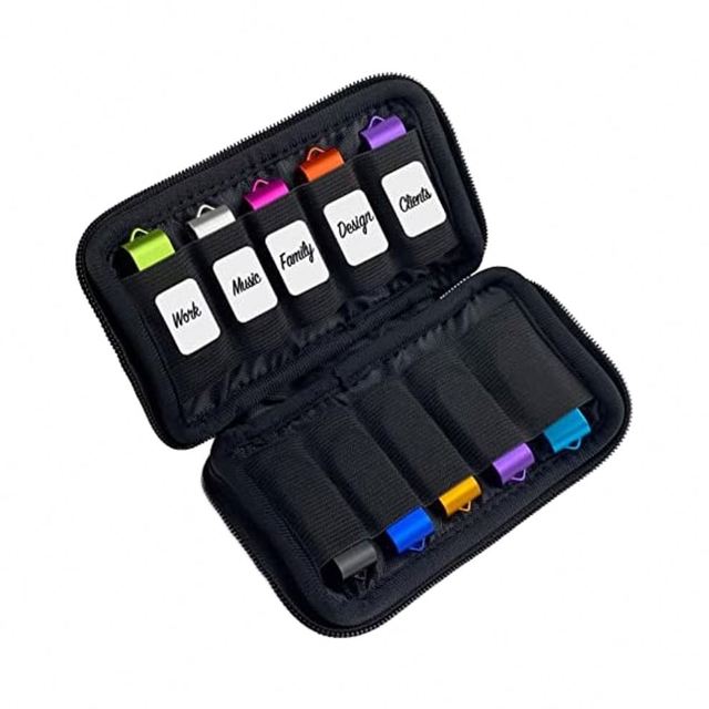 Waterproof Neoprene USB Storage Case with Zipper Closure for USB Flash Drive